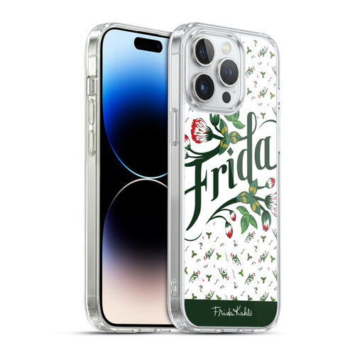 Frida Kahlo Typography Floral Soft Gel Case for Apple iPhone 14 Pro Max & MagSafe