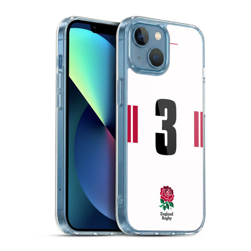 England Rugby Union 2022/23 Players Home Kit Position 3 Soft Gel Case for Apple iPhone 13 Mini & MagSafe