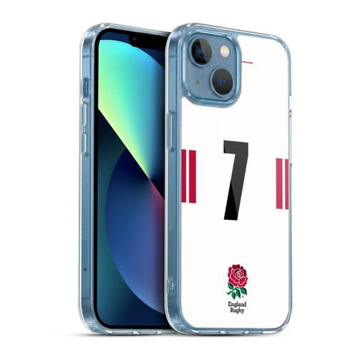 England Rugby Union 2022/23 Players Home Kit Position 7 Soft Gel Case for Apple iPhone 13 Mini & MagSafe