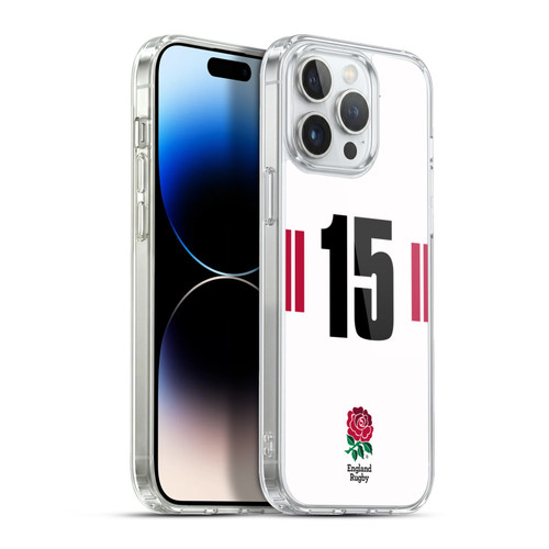 England Rugby Union 2022/23 Players Home Kit Position 15 Soft Gel Case for Apple iPhone 13 Pro Max & MagSafe
