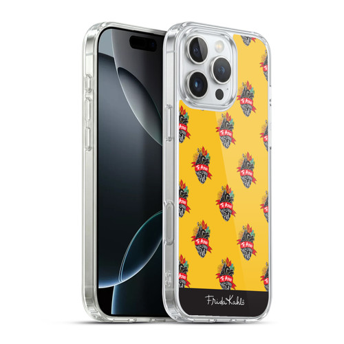Frida Kahlo Typography Heart Pattern Soft Gel Case for Apple iPhone 16 Pro Max & MagSafe