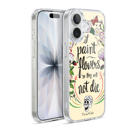 Frida Kahlo Typography Floral Blooms Soft Gel Case for Apple iPhone 17