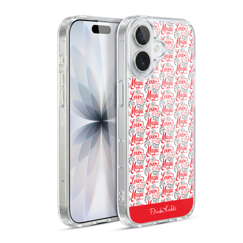 Frida Kahlo Typography Lover Red Soft Gel Case for Apple iPhone 17