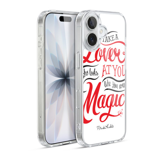 Frida Kahlo Typography Lover White Soft Gel Case for Apple iPhone 17
