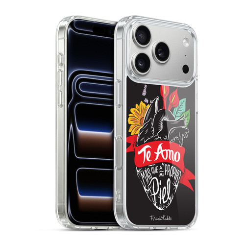 Frida Kahlo Typography Heart Soft Gel Case for Apple iPhone 17 Pro