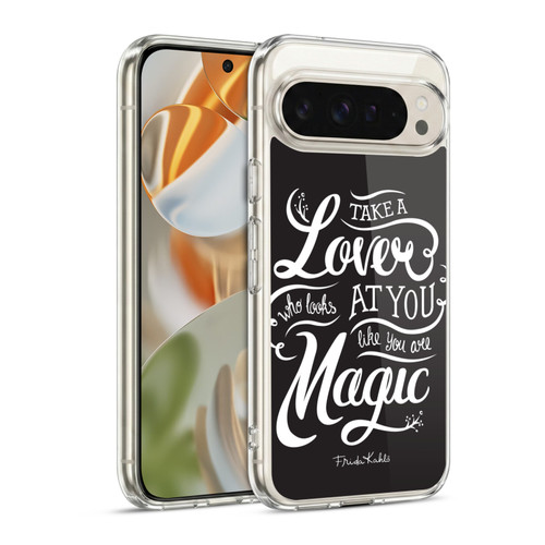 Frida Kahlo Typography Lover Black Soft Gel Case for Google Pixel 9 / Pixel 9 Pro