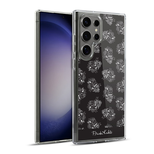 Frida Kahlo Typography Black Heart Soft Gel Case for Samsung Galaxy S23 Ultra 5G & MagSafe