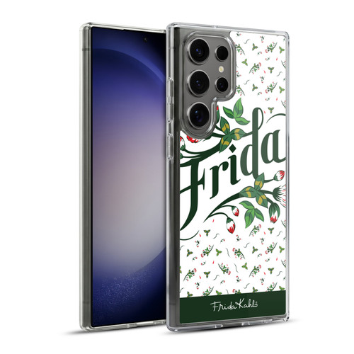 Frida Kahlo Typography Floral Soft Gel Case for Samsung Galaxy S23 Ultra 5G & MagSafe