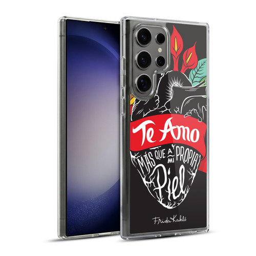 Frida Kahlo Typography Heart Soft Gel Case for Samsung Galaxy S23 Ultra 5G & MagSafe