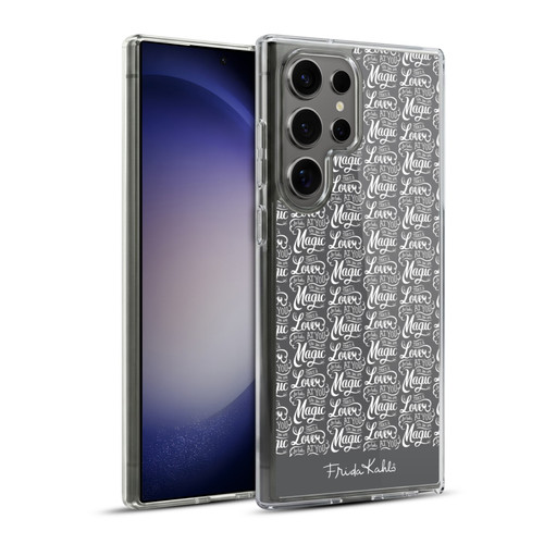 Frida Kahlo Typography Lover Grey Soft Gel Case for Samsung Galaxy S23 Ultra 5G & MagSafe