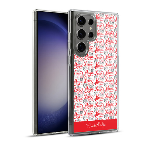 Frida Kahlo Typography Lover Red Soft Gel Case for Samsung Galaxy S23 Ultra 5G & MagSafe