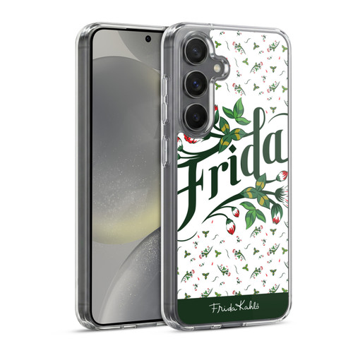 Frida Kahlo Typography Floral Soft Gel Case for Samsung Galaxy S24 5G & MagSafe