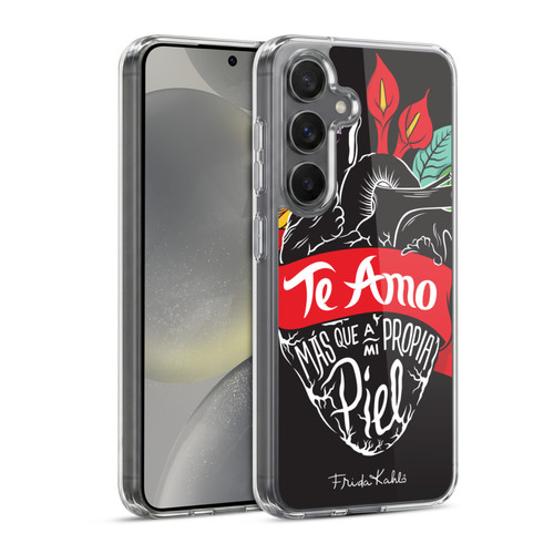 Frida Kahlo Typography Heart Soft Gel Case for Samsung Galaxy S24 5G & MagSafe