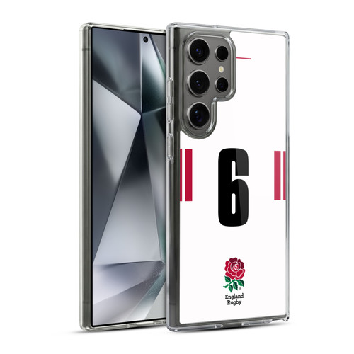 England Rugby Union 2022/23 Players Home Kit Position 6 Soft Gel Case for Samsung Galaxy S24 Ultra 5G & MagSafe
