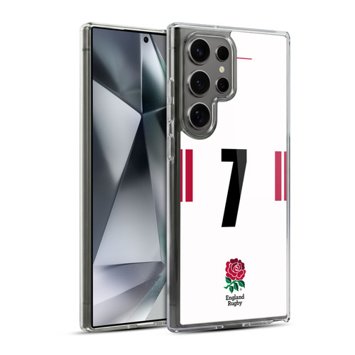 England Rugby Union 2022/23 Players Home Kit Position 7 Soft Gel Case for Samsung Galaxy S24 Ultra 5G & MagSafe
