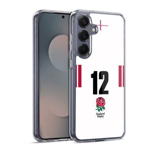England Rugby Union 2022/23 Players Home Kit Position 12 Soft Gel Case for Samsung Galaxy S25 & MagSafe