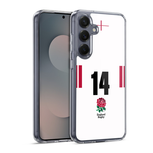 England Rugby Union 2022/23 Players Home Kit Position 14 Soft Gel Case for Samsung Galaxy S25 & MagSafe