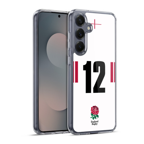 England Rugby Union 2022/23 Players Home Kit Position 12 Soft Gel Case for Samsung Galaxy S25+ & MagSafe