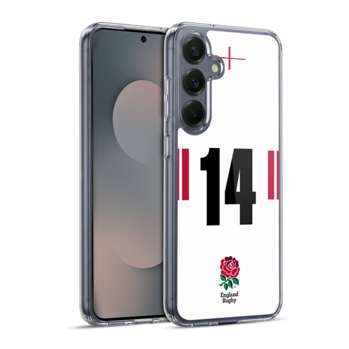 England Rugby Union 2022/23 Players Home Kit Position 14 Soft Gel Case for Samsung Galaxy S25+ & MagSafe