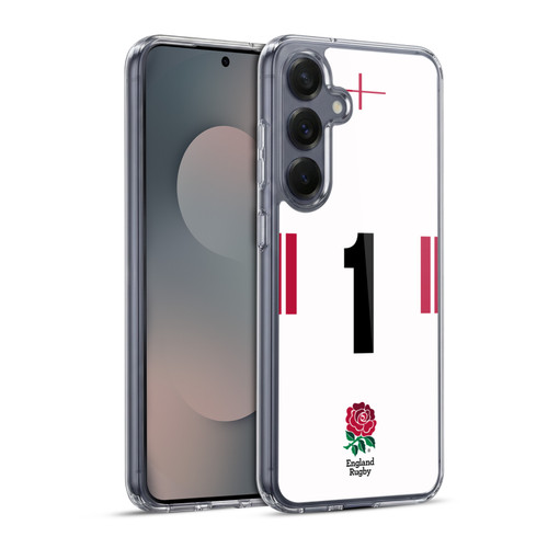 England Rugby Union 2022/23 Players Home Kit Position 1 Soft Gel Case for Samsung Galaxy S25+ & MagSafe