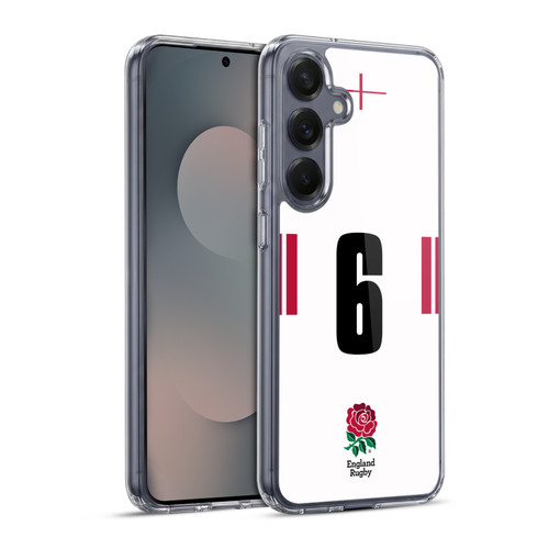 England Rugby Union 2022/23 Players Home Kit Position 6 Soft Gel Case for Samsung Galaxy S25+ & MagSafe
