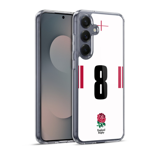 England Rugby Union 2022/23 Players Home Kit Position 8 Soft Gel Case for Samsung Galaxy S25+ & MagSafe