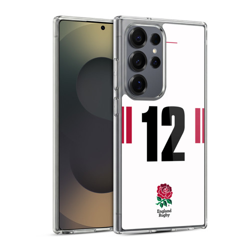 England Rugby Union 2022/23 Players Home Kit Position 12 Soft Gel Case for Samsung Galaxy S25 Ultra & MagSafe