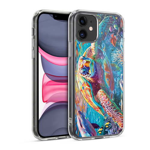 Michael David Ward Psychedelic Art Turtle Magic Soft Gel Case for Apple iPhone 11