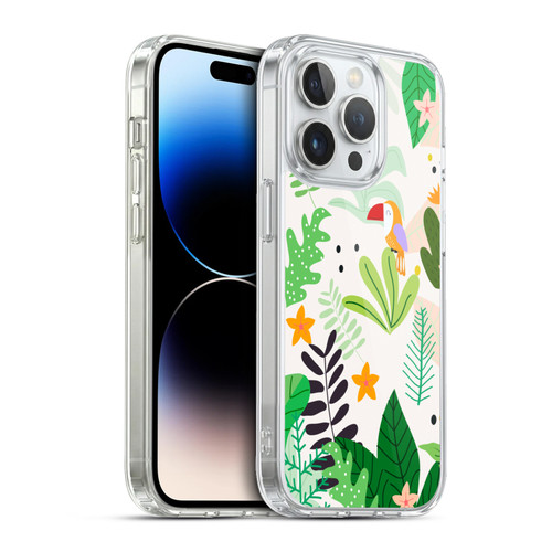 Haroulita Leaves 2 Leaves And Parrots Soft Gel Case for Apple iPhone 13 Pro & MagSafe