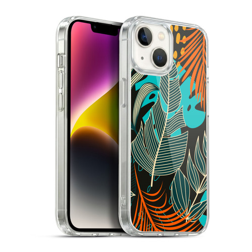 Haroulita Leaves 2 Orange Soft Gel Case for Apple iPhone 14
