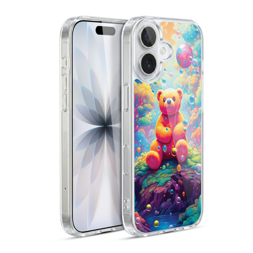 Michael David Ward Psychedelic Art Teddy Bear In Wonderland Soft Gel Case for Apple iPhone 17