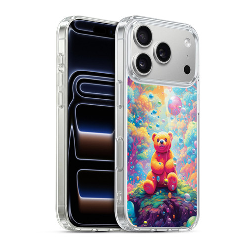 Michael David Ward Psychedelic Art Teddy Bear In Wonderland Soft Gel Case for Apple iPhone 17 Pro