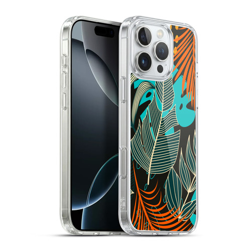 Haroulita Leaves 2 Orange Soft Gel Case for Apple iPhone 16 Pro Max & MagSafe