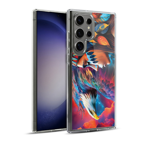Michael David Ward Psychedelic Art Eagle Soft Gel Case for Samsung Galaxy S23 Ultra 5G & MagSafe