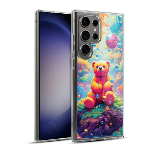 Michael David Ward Psychedelic Art Teddy Bear In Wonderland Soft Gel Case for Samsung Galaxy S23 Ultra 5G & MagSafe