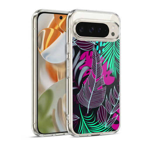Haroulita Leaves 2 Magenta Soft Gel Case for Google Pixel 9 / Pixel 9 Pro