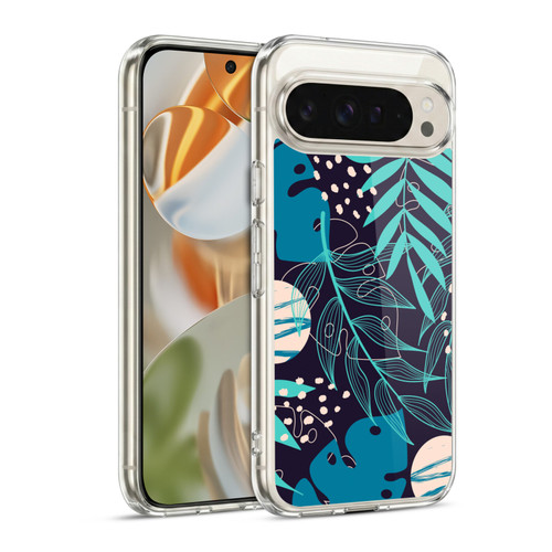 Haroulita Leaves 2 Overlays Soft Gel Case for Google Pixel 9 / Pixel 9 Pro