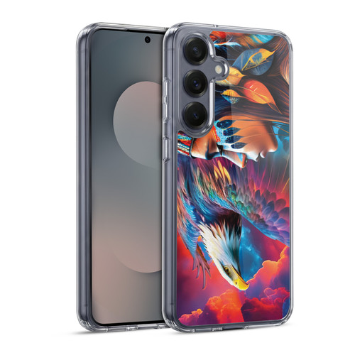 Michael David Ward Psychedelic Art Eagle Soft Gel Case for Samsung Galaxy S25 & MagSafe
