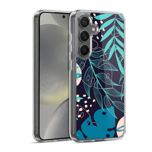 Haroulita Leaves 2 Overlays Soft Gel Case for Samsung Galaxy S24 5G & MagSafe