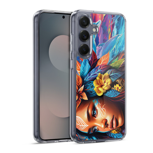 Michael David Ward Psychedelic Art Ocean Spirit Soft Gel Case for Samsung Galaxy S25 & MagSafe