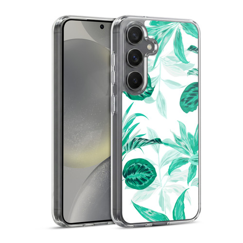 Haroulita Leaves 2 Tropical Leaves Soft Gel Case for Samsung Galaxy S24 5G & MagSafe
