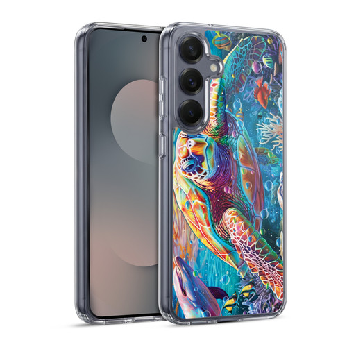 Michael David Ward Psychedelic Art Turtle Magic Soft Gel Case for Samsung Galaxy S25 & MagSafe