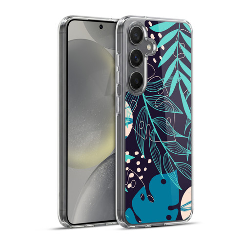 Haroulita Leaves 2 Overlays Soft Gel Case for Samsung Galaxy S24+ 5G & MagSafe