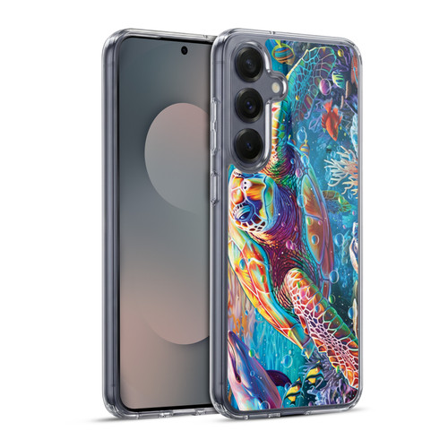 Michael David Ward Psychedelic Art Turtle Magic Soft Gel Case for Samsung Galaxy S25+ & MagSafe