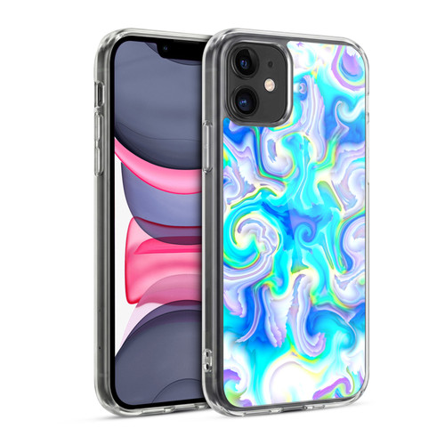 Haroulita Liquid Marble Aquatic Soft Gel Case for Apple iPhone 11