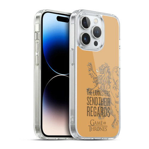 HBO Game of Thrones Season 8 For The Throne Art Lannister Soft Gel Case for Apple iPhone 14 Pro & MagSafe