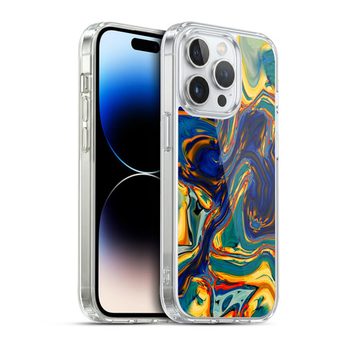 Haroulita Liquid Marble Sunset Soft Gel Case for Apple iPhone 13 Pro & MagSafe