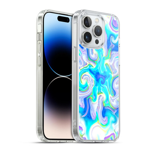 Haroulita Liquid Marble Aquatic Soft Gel Case for Apple iPhone 14 Pro Max & MagSafe