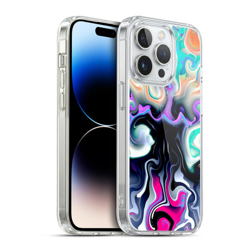 Haroulita Liquid Marble Glitch Soft Gel Case for Apple iPhone 14 Pro & MagSafe