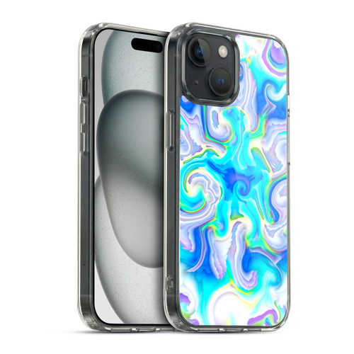 Haroulita Liquid Marble Aquatic Soft Gel Case for Apple iPhone 15 & MagSafe